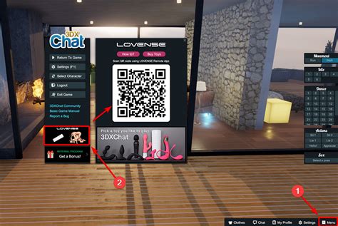 3DXChat controls and user interface .
